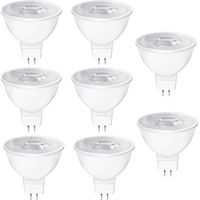 GU5.3 MR16 12V LED-Leuchtmittel, 5 W (entspricht 50 W herkömmlicher Lampen), Warmweiß 2700 K, 550 Lumen, 38° Abstrahlwinkel, MR16 12V AC/DC LED-Reflektorstrahler (nicht dimmbar), 8er-Pack [Energieeffi