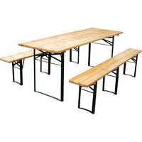 Set birreria due panche + tavolo in legno di abete