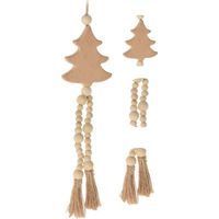 Pendente decorativo Home Styling legno naturale 6x33 cm