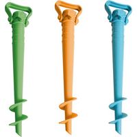 Support de parasol avec poigne'e de tarie're pour ancrer au sol des parasols et des piscines a' tube rond