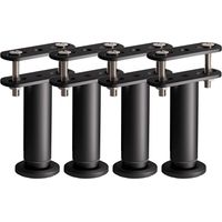 Lot de 4 pieds de support de lit réglables pour cadres de meubles, lattes de support en métal robustes (120 mm - 180 mm)