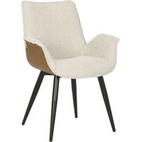 Chaise rembourrée structure acier 67x64x87 beige / marron ELLA 100