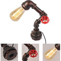 Industrial Wasserrohr Tischlampe Metall Tischleuchte Nachtlicht Schreibtischlamp