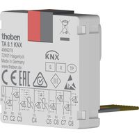 Theben 4969278 TA 8.1 KNX, 8-fach Binäreingang-Tasterschnittstelle KNX TP, KNX Data Secure, 2 NTC Eingänge (für Temperaturerfassung), Leitungslänge bis 30 m