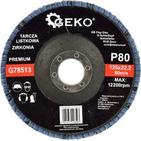 Zirkonium-Lamellenscheibe 125 mm P80 geko premium (10/200)