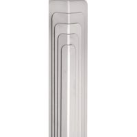 Eckschutzwinkel L.1250mm Schenkelhöhe 20x20mm VA 1.4301 geb.Korn 320