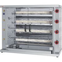 Rôtissoire gaz 42 poulets - 7 broches - 26 000 Kcal/h - IND-SIN-7 - FECA