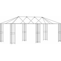 vidaXL Gazebo Frame 6 x 3 m Black Steel