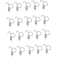 20pcs Cage Door Spring Hooks Rabbit Hutch Accessories Wire Clips for Bird Cage Door Hanging Hook
