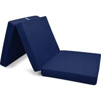 Matelas pliable Lit d'appoint Matelas pliable Campix, 100x200cm bleu foncé