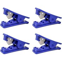Pack of 4 Plastic Pipe Cutter, Economical Rubber Pipe Cutter for Silicone PVC PU Nylon Tube, Up to 12mm OD, Blue