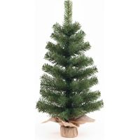 Yukon Green Mini-Weihnachtsbaum mit Jute-Sockel, 60 cm, Dayron