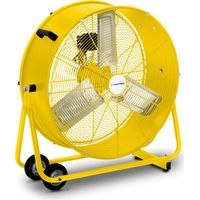 SOVELOR Ventilateur Industriel a Tambour Orientable TTW12000S, Debit d Air de 13200 m3 par h, 3 Vitesses, sur Roulettes, en Acier, Garantie 2 ans