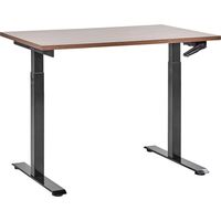 Schreibtisch manuell höhenverstellbar DESTINES Braun / Schwarz 120 cm 72 cm