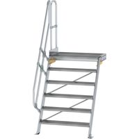 MUNK Treppe mit Plattform 60° inkl. einen Handlauf, 1000mm Stufenbreite, 6 Stufen
