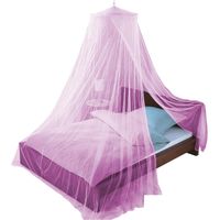 Moustiquaire, Auvent de lit pour lits jumeaux à king size, élégant dôme en filet pour lits jumeaux à king size, Diamètre du dôme : 60cm, Violet