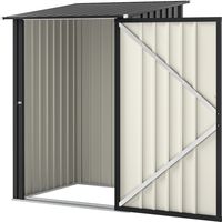 Outsunny Ripostiglio da Giardino in Acciaio 100x104x160 cm Grigio Scuro