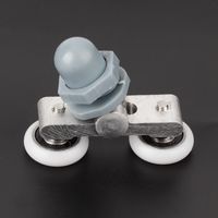roulettes coulissantes doubles et résistantes pour porte de salle de bain en verre (25 mm)