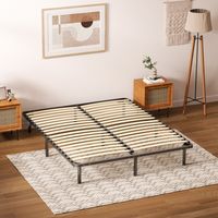 DEWINNER Sommier à Lattes 160 x 200 cm avec 9 Pieds, Épaisseur 29 cm,Sommier à Lattes lit pour Adulte et Enfant en Bois (160x200x29 cm)