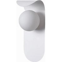Applique Da Parete Moderno Lampada Decorativa In Metallo Con Sfera Vetro G9 Aq46