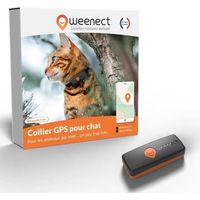 Traceur GPS pour chat – Suivi en temps réel – Modèle compact 2023 – Idéal pour extérieur – Weenect XS (édition noire)