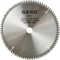 Lame de scie circulaire geko circular saw blade 230 mm 80 dents