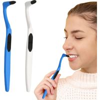 Kit de nettoyage dentaire 2 pièces pour éliminer la plaque dentaire (blanc et bleu)