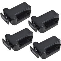 4 Pcs Closer Closet Door Closet Latches Closet Clasps Cabinet Catches Furniture Cabinet Lock (black)