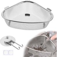 Passoire Cuisine, Panier de Vidange Multifonct Passoire Evier, Passoire Cuisine Inox, Passoire Evier Cuisine, Filtre Evier Cuisine pour Passoire D'Angle pour Fruits et Légumes, Déchets