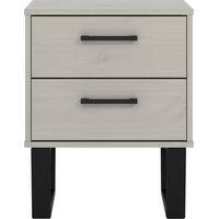 2 Drawer Bedside Cabinet Grey Wax Finish