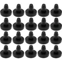 Cyclingcolors – Lot de 20 embouts de tube à insérer Ø extérieur 16mm Ø intérieur 6,5mm – PELD noir – Finition esthétique pour meubles et chaises