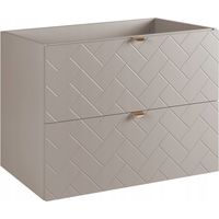 Rodan Waschbeckenunterschrank 80 cm, Beige Matt, 46 x 80 x 60,7 cm, ohne Waschtischplatte, feuchtraumgeeignet, Badmöbel Unterschrank