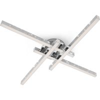 Di-Ka LED Wand- und Deckenleuchte Rey 60x60cm chrom Glitzereffekt Deckenleuchte