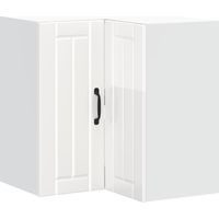 Armoire murale d'angle de cuisine Meuble de cuisine Lucca blanc brillant