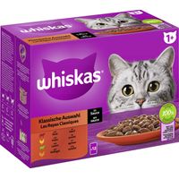 Whiskas Multipack klassische Auswahl in Sauce Katzenfutter 12 x 85 g