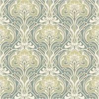 Retro Floral Wallpaper Blue Green Classic Damask Paste The Wall Feature Wall