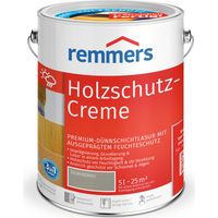 Remmers Holzschutz-Creme 3in1 silbergrau, 5 Liter, tropffreie Holzlasur für aussen, 3facher Holzschutz mit Imprägnierung + Grundierung + Lasur