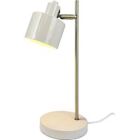 Lámpara de mesa Dyberg Larsen Ocean beige 43 cm metal latón