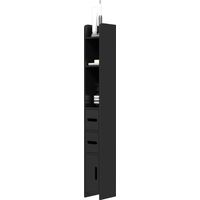 Colonna bagno legno salvaspazio 15x17x120cm nero