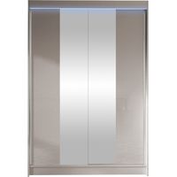 Armario Closico 148, Cachemira, 200x120x58cm, Puertas de armario: Correderas, Número de estantes: 5, LED