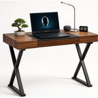 Centurion Supports ADONIS Walnut with Matte Black Legs Ergonomic Luxury Home Office Desk