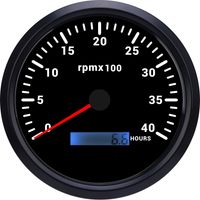 Ortviai Tachymètre 110 mm avec horamètre et rétroéclairage 7 couleurs pour camion, remorque, VR, bateau – CXA005B