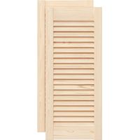 Portes d'armoire à persiennes 2pcs 69x29,5cm bois de pin massif