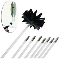 Stück flexible Stangen + 1 Stück Bürstenkopf, Schornsteinreiniger, Kehr-Drehkamine, Innenwandreinigung, Kamine, Schornsteinreiniger-Zugang