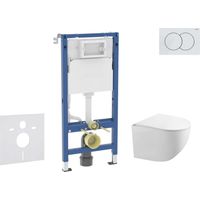 Geberit Duofix - Set Vorwandelement, Gaia-WC mit Softclose-Sitz und Delta01-Betätigungsplatte, Alpinweiß SANI11CA3120B