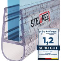 STEIGNER Duschdichtung, 170cm, Glasstärke 3,5/4/ 5 mm, Gerade PVC Ersatzdichtung für Dusche, UK06