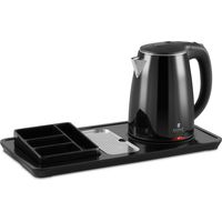 Royal Catering – Bouilloire électrique 1,2 l 1550 W en acier inoxydable – Plateau à 4 compartiments – Arrêt automatique – Pour hôtel et réception