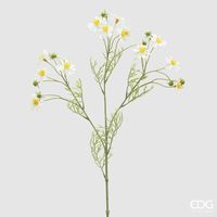 EDG Enzo De Gasperi Camomilla Ramo con Foglie H 70 Cm Pianta Artificiale Bianco