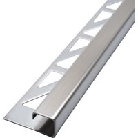 Dalsys Fliesenschiene Eckprofil Quadratprofil Edelstahl, Fliesenprofil - Gebürstet 2m x 10mm, 1 Stück