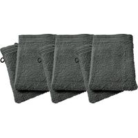 Lot de 6 gants de toilette éponge "Spa" 15 x 21 cm / 400 gr/m² - "Spa" Ardoise